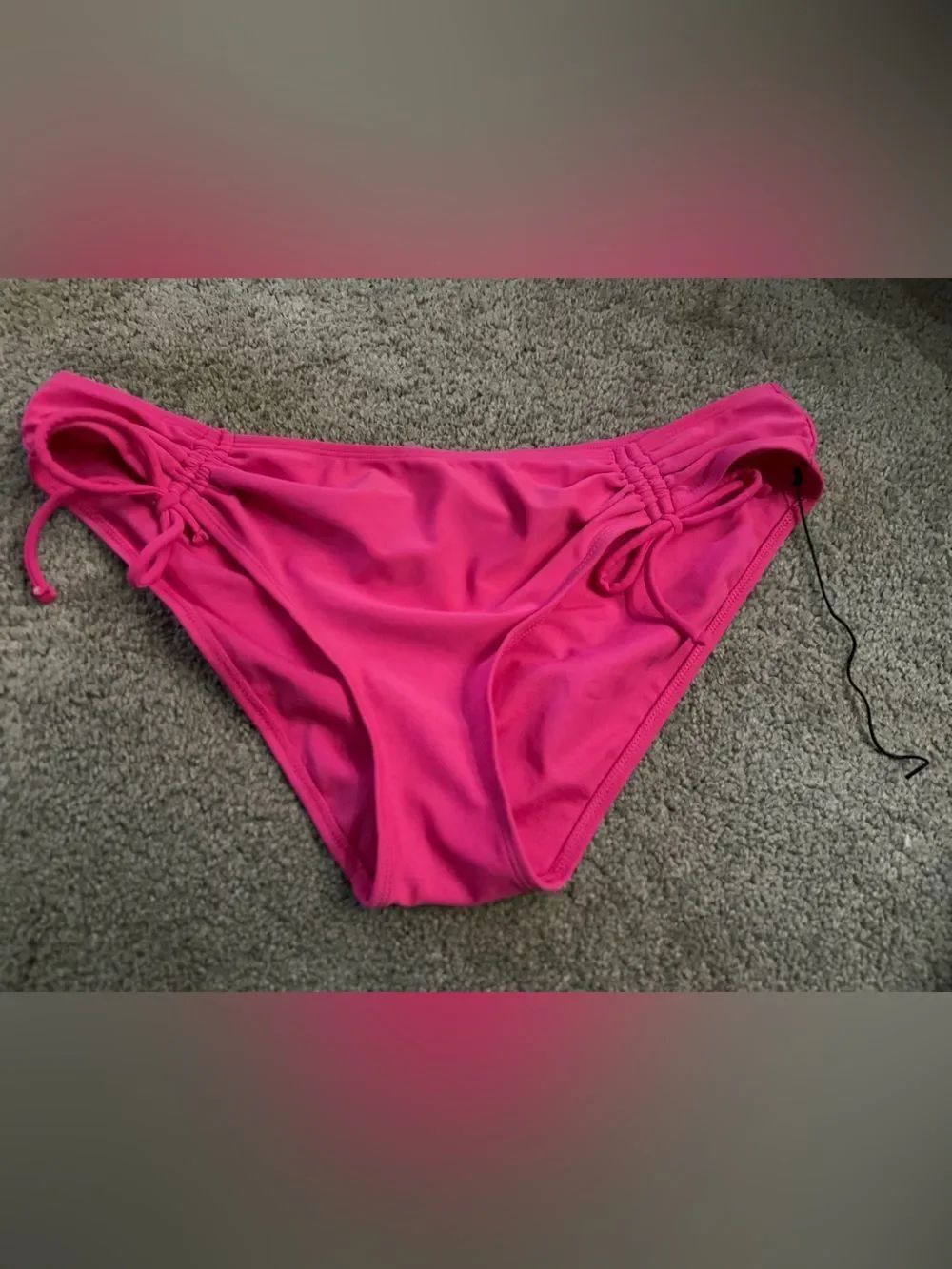 Shade & Shore Vibrant Pink Side-Tie Bikini Bottoms NWOT XL